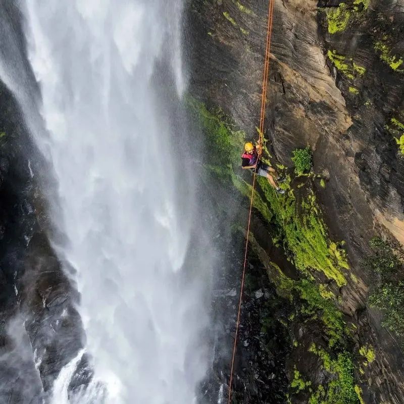 Waterfall Abseiling at Laxapana Falls